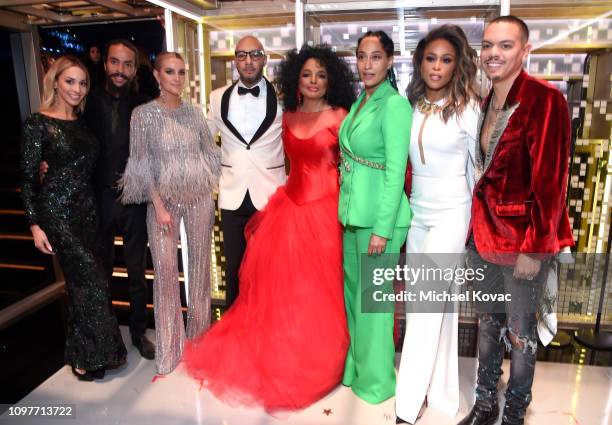 Diana Ross , her family, Eve and Swizz Beatz backstage during the 61st Annual GRAMMY Awards at Staples Center on February 10, 2019 in Los Angeles,...