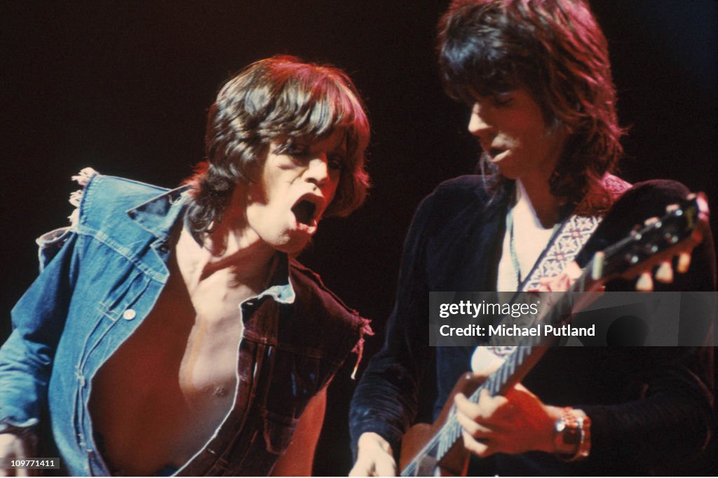 Singer Mick Jagger and guitarist Keith Richards of the Rolling Stones ...