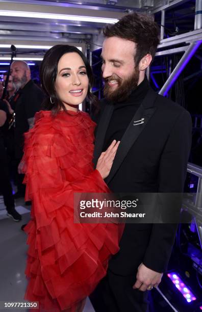 Ruston Kelly and Kacey Musgraves backstage during the 61st Annual GRAMMY Awards at Staples Center on February 10, 2019 in Los Angeles, California.