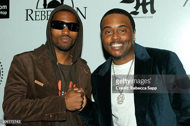 Raphel Young and Alex Thomas during 2005 VIBE Awards Party at Basque at Basque in Los Angeles, California, United States.