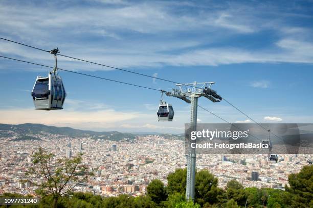 teleferic de monmonjuic - montjuic 個照片及圖片檔