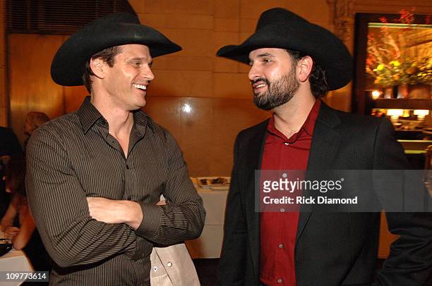 Ray Scott and Lane Turner during The 39th Annual CMA Awards - Warner Bros. After Party at Metrazur in New York, New York, United States.