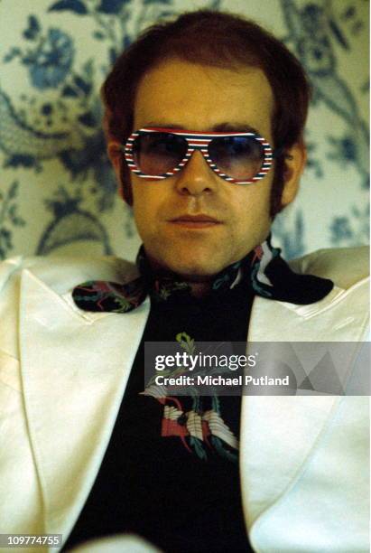 British singer Elton John in the mid 1970's.