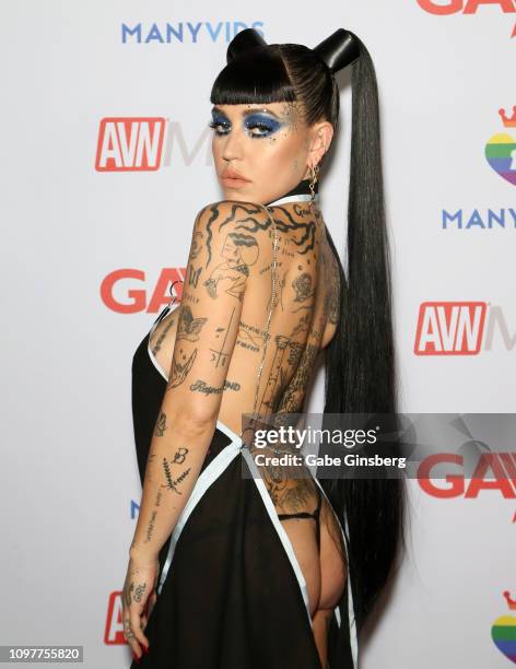 Rapper Brooke Candy attends the 2019 GayVN Awards show at The Joint inside the Hard Rock Hotel & Casino on January 21, 2019 in Las Vegas, Nevada.
