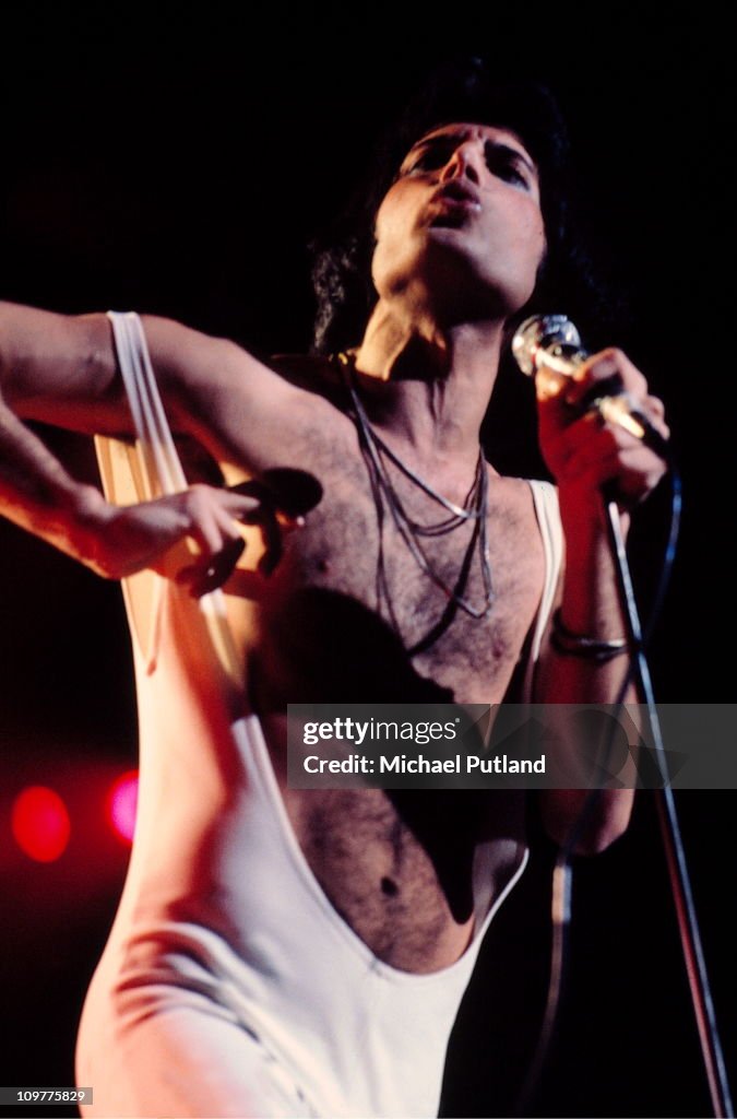 Freddie Mercury Of Queen On Stage