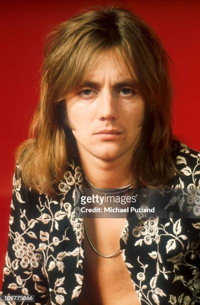 Drummer Roger Taylor of British rock band Queen poses in London, England in 1973.
