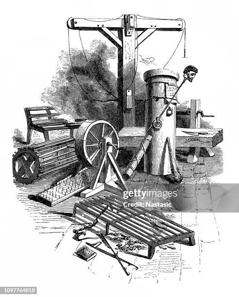 illustrations, cliparts, dessins animés et icônes de chambre de torture - medieval torture devices