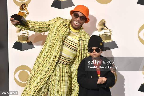 Anderson Paak and Soul Rasheed attend the 61st Annual Grammy Awards - Press Room at Staples Center on February 10, 2019 in Los Angeles, California.
