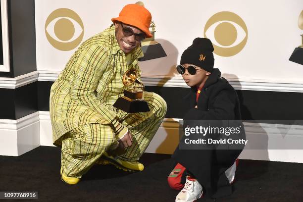 Anderson Paak and Soul Rasheed attend the 61st Annual Grammy Awards - Press Room at Staples Center on February 10, 2019 in Los Angeles, California.