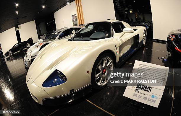Maserati MC12 Supercar which is on display at the Petersen Automotive Museum, as part of their "Supercars: When Too Much is Almost Enough"...
