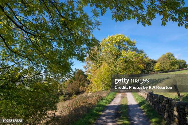 autumn in the white peak, eyam, derbyshire, england - eyam derbyshire stock pictures, royalty-free photos & images