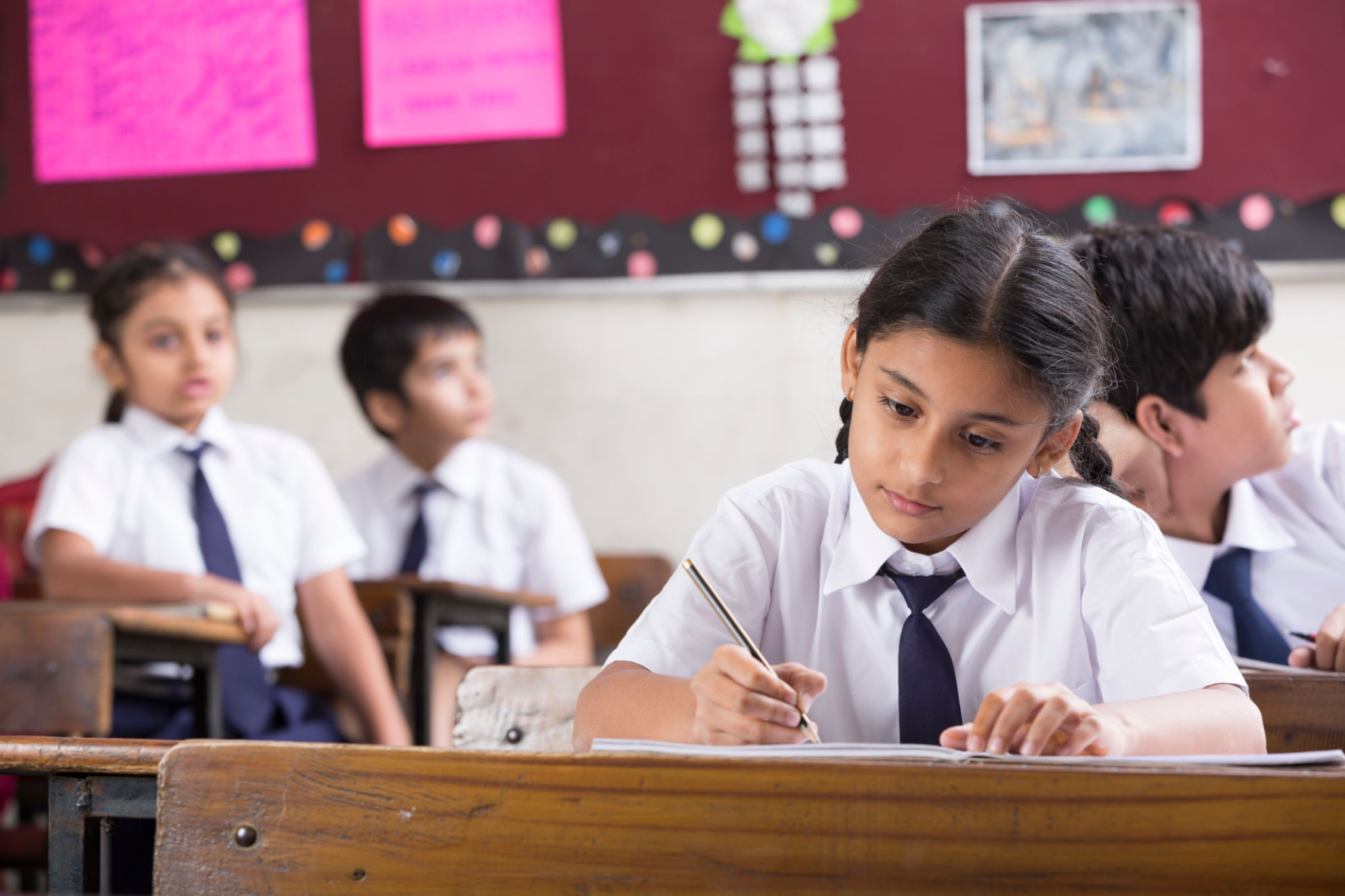 indian students classroom