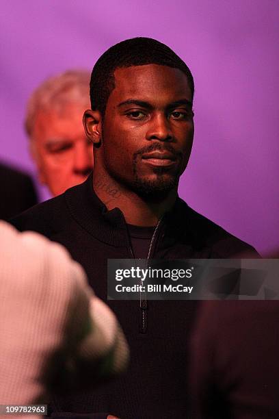 Michael Vick, Philadelphia Eagles QB and winner of the Bert Bell Award for Professional Player of the Year, attends the 74th Annual Maxwell Football...