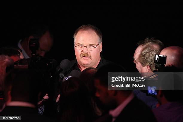 Andy Reid, Philadelphia Eagles Head Coach and winner of the Earle "Greasy" Neale Award for Professional Coach of the Year, attends the 74th Annual...
