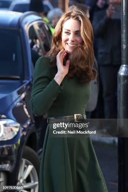 Catherine, Duchess of Cambridge arrives at charity, Family Action on January 22, 2019 in Lewisham, England
