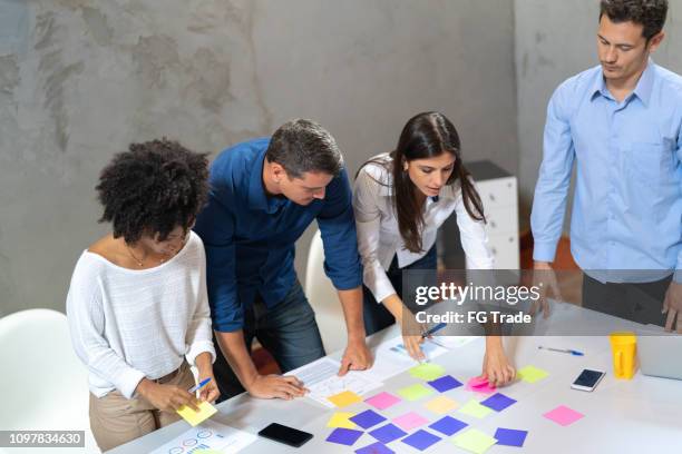 multi ethnic people during business meeting - design thinking stock pictures, royalty-free photos & images