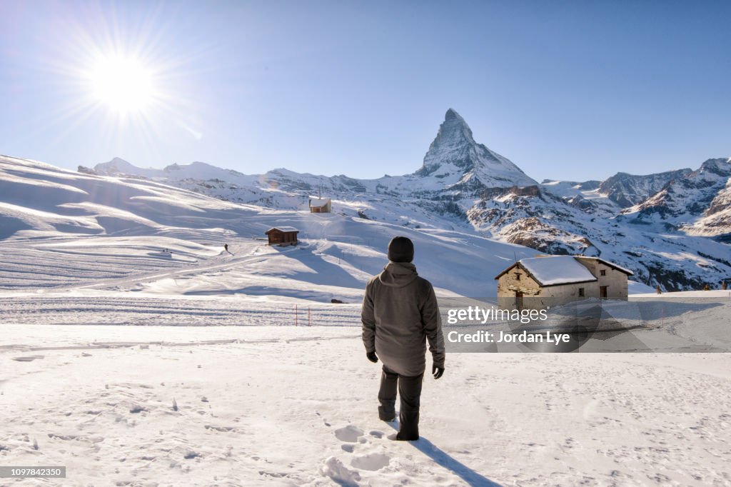Man and Matterhorn