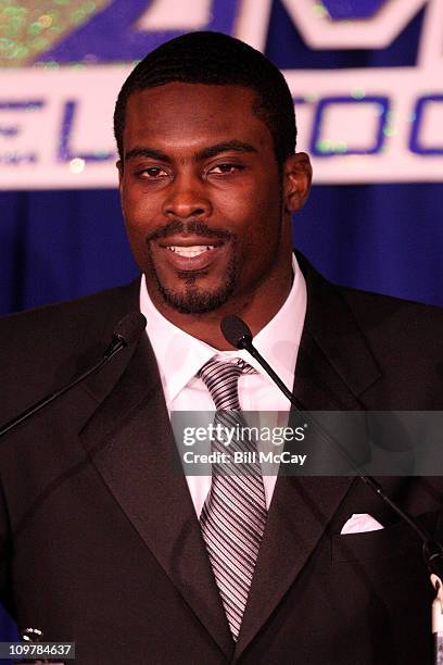 Michael Vick, Philadelphia Eagles QB and winner of the 52nd Annual Bert Bell Award for the Professional Player of the Year attends the 74th Annual...