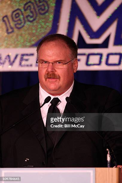 Andy Reid, Philadelphia Eagles Head Coach and Winner of the 22nd Annual Earle "Greasy" Neale Award Winner for Professional Coach of the Year attends...