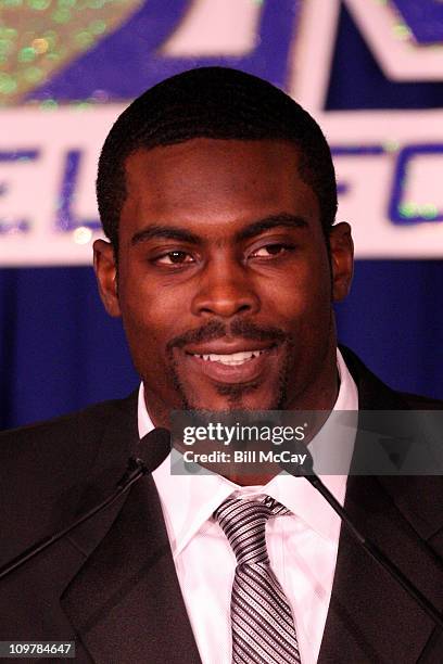 Michael Vick, Philadelphia Eagles QB and winner of the 52nd Annual Bert Bell Award for the Professional Player of the Year attends the 74th Annual...