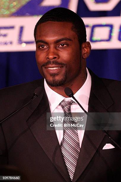 Michael Vick, Philadelphia Eagles QB and winner of the 52nd Annual Bert Bell Award for the Professional Player of the Year attends the 74th Annual...