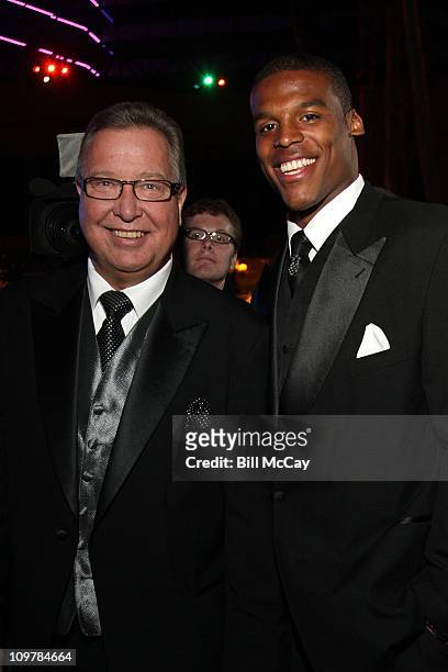 Ron Jaworski and Cam Newton, Auburn University's QB and winner of the 74th Annual Maxwell Award for College Player of the Year attend the 74th Annual...