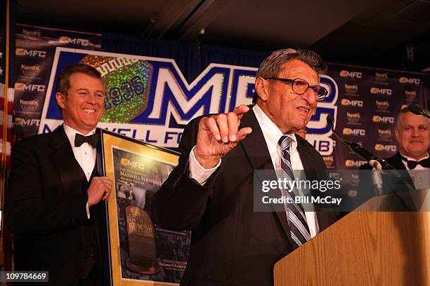 Joe Paterno, Head Football Coach for Penn State University attends the 74th Annual Maxwell Football Club Awards Banquet at Harrah's Resort March 4,...