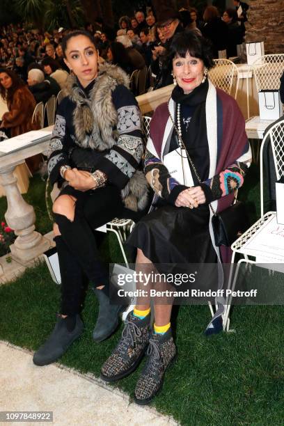 Oona Chaplin and Geraldine Chaplin attend the Chanel Haute Couture Spring Summer 2019 show as part of Paris Fashion Week on January 22, 2019 in...