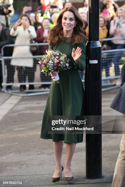 Catherine, Duchess of Cambridge departs from Family Action on January 22, 2019 in Lewisham, England