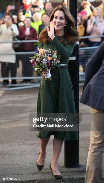 Catherine, Duchess of Cambridge departs from Family Action on January 22, 2019 in Lewisham, England