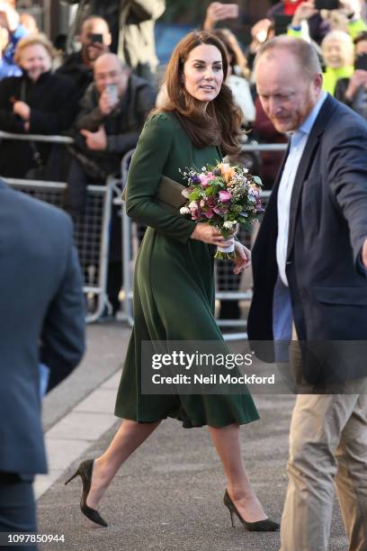 Catherine, Duchess of Cambridge departs from Family Action on January 22, 2019 in Lewisham, England