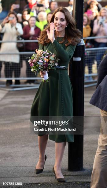 Catherine, Duchess of Cambridge departs from Family Action on January 22, 2019 in Lewisham, England