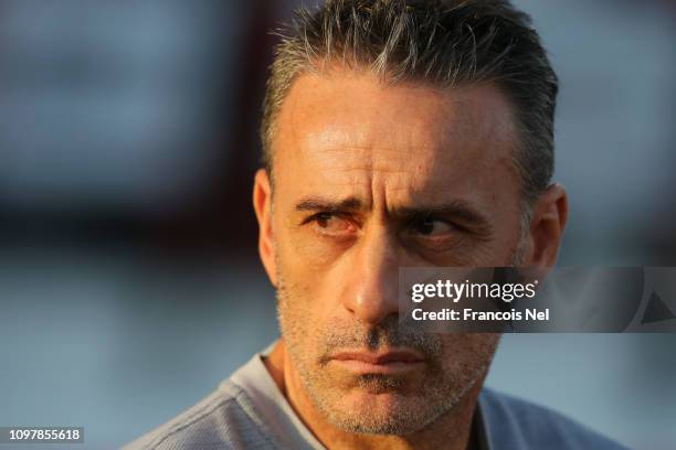 Paulo Bento manager of South Korea looks on prior to the AFC Asian Cup round of 16 match between South Korea and Bahrain at Rashid Stadium on January...