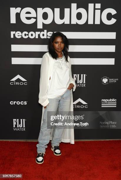 Ryan Destiny attends Republic Records Grammy after party at Spring Place Beverly Hills on February 10, 2019 in Beverly Hills, California.