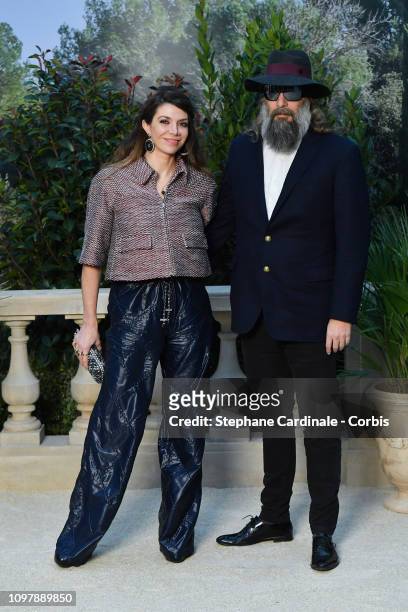Amandine de La Richardiere and Sebastien Tellier attend the Chanel Haute Couture Spring Summer 2019 show as part of Paris Fashion Week on January 22,...