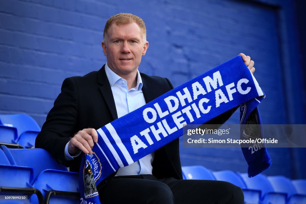 Oldham Athletic Unveils New Manager Paul Scholes