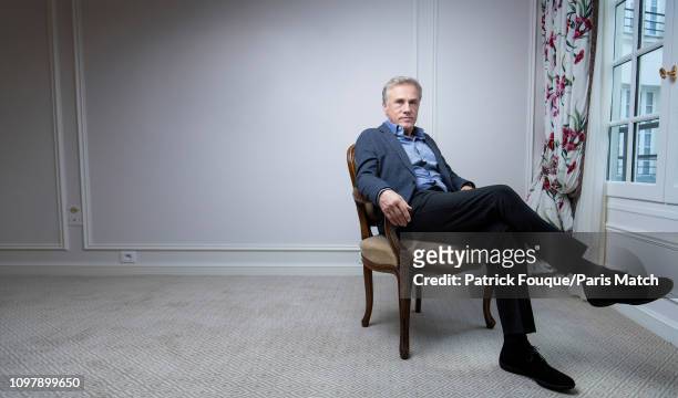 Actor Christoph Waltz is photographed for Paris Match on November 27, 2018 in Paris, France.