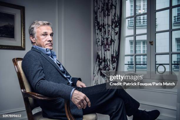 Actor Christoph Waltz is photographed for Paris Match on November 27, 2018 in Paris, France.