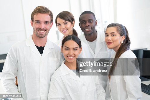 Science Student Group Group Of Science Students In A Chemistry Lab High-Res Stock Photo ...