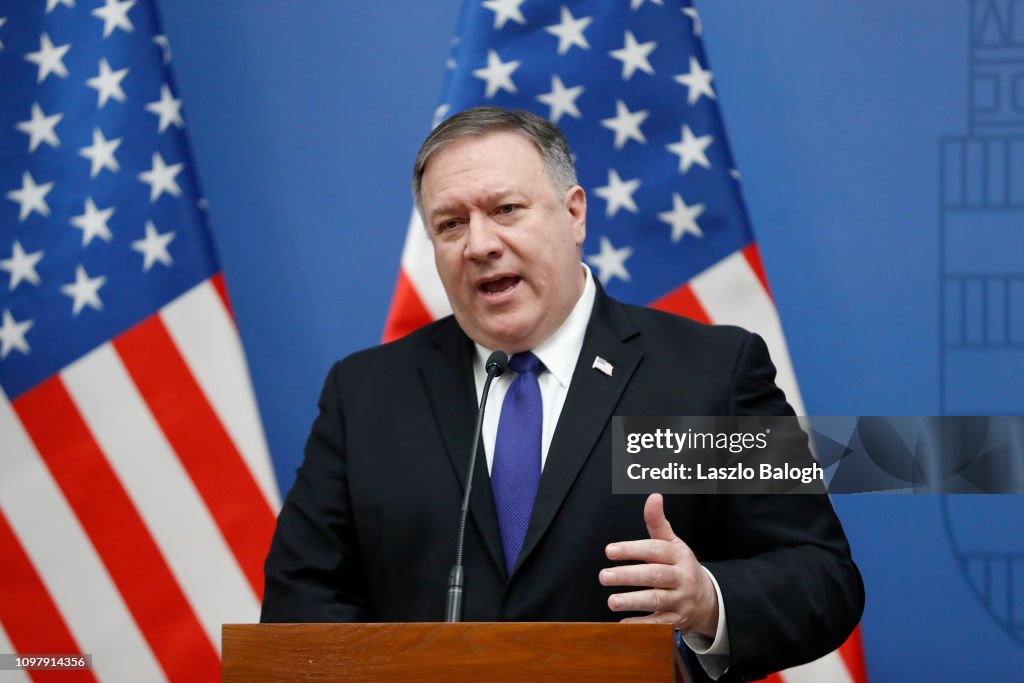 US Secretary Of State Mike Pompeo Visits Political Leaders In Hungary