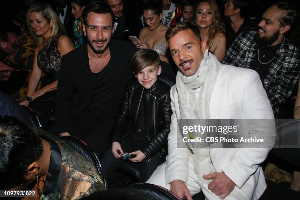 Jwan Yosef, Matteo and Ricky Martin attend THE 61ST ANNUAL GRAMMY AWARDS, broadcast live from the STAPLES Center in Los Angeles, Sunday, Feb. 10 on...