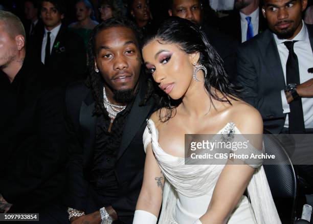 Offset and Cardi B attend THE 61ST ANNUAL GRAMMY AWARDS, broadcast live from the STAPLES Center in Los Angeles, Sunday, Feb. 10 on the CBS Television...