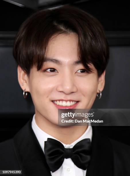 Jungkook of BTS attends the 61st Annual GRAMMY Awards at Staples Center on February 10, 2019 in Los Angeles, California.