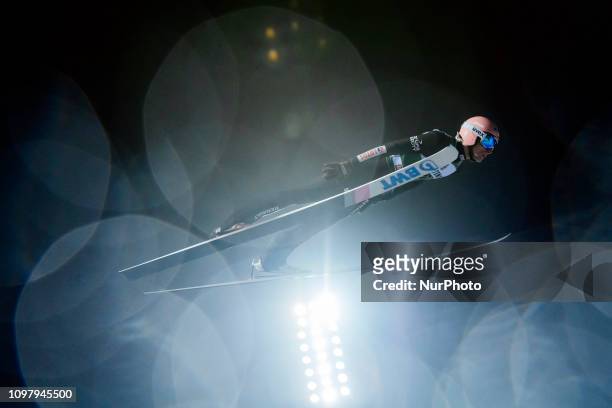 Dawid Kubacki competes in the FIS Ski Jumping World Cup Large Hill Individual Competition at the Lahti Ski Games in Lahti, Finland on 10 February...