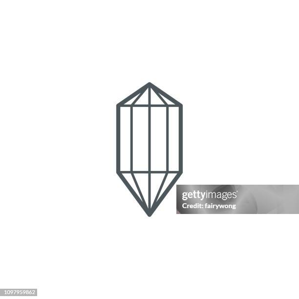 diamond icon,gemstone symbol - amethyst stock illustrations
