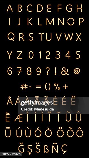 非西方腳本霓虹燈字母 非西方腳本霓虹燈字母