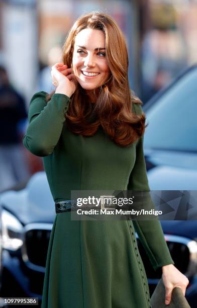 Catherine, Duchess of Cambridge visits Family Action to launch a new national support line on January 22, 2019 in Lewisham, England. Family Action,...