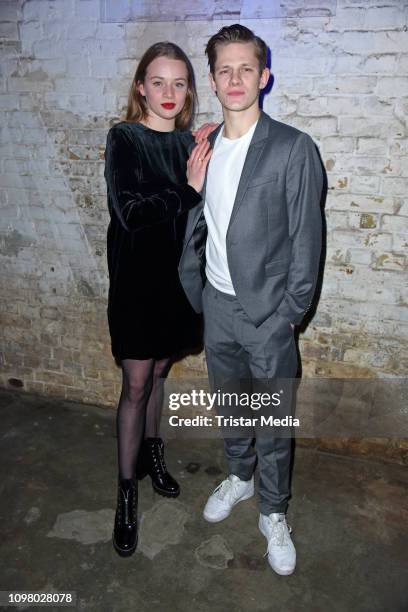 Luna Wedler and Max von der Groeben attend the Pantaflix Pantaparty during 69th Berlinale International Film Festival at Alte Muenze on February 11,...