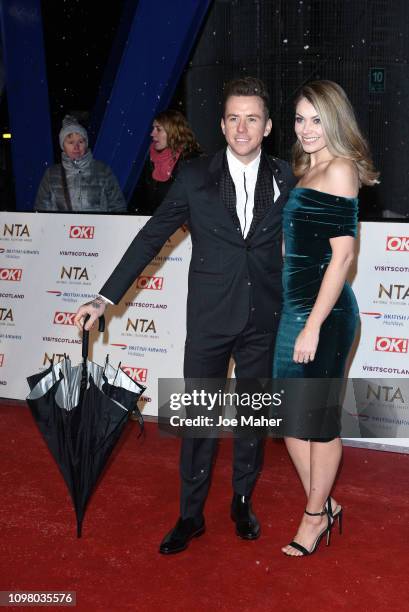 Georgia Horsley and Danny Jones attend the National Television Awards held at The O2 Arena on January 22, 2019 in London, England.