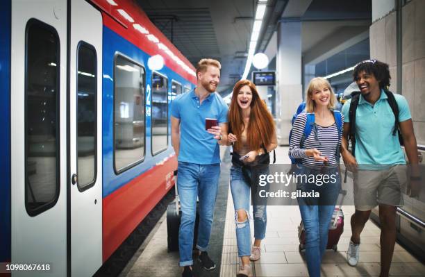 Getting Train Couple Getting On A Train Photos and Premium High Res Pictures - Getty ...
